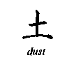 Chinese character for dust