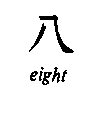 Chinese character for eight