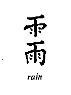 Chinese character for rain